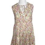 BB Dakota Steve Madden White Floral Print V neck Dress. Size Small Photo 0