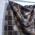 Romeo + Juliet Couture  Black And Gold Metallic Sequin Mini Skirt Party Size XS Photo 2