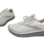 Brooks Womens Glycerin 18 Athletic Casual Shoes Sz 7 WIDE White Grey Photo 0