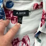 A Byer A. Byer Sheer Floral Button Down Top White Medium Photo 4