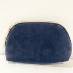 Christian Dior Dior Dark Blue‎ Velvet Small Cosmetics Makeup Bag Zip Pouch Photo 5