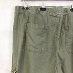 st. john's bay  Olive Cargo Jogger Pants‎ Womens 2X Linen Rayon Utility Casual Photo 3