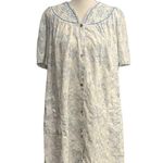 VTG Barbizon Floral Sleepwear/Housecoat White Size M Photo 1