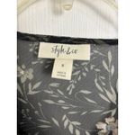 Style & Co Sheer Black Floral Long Sleeve Tiered Top Size Small Dark Fairy Romantic Photo 6