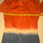 Prada Tie dye Red Blue Bicolour Shirt Dress Size 42 Collection 2004. Photo 10