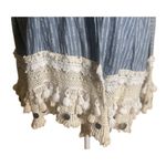 ZARA  Blue Premium Denim Collection Boho Open Front Jacket Size Small Photo 1