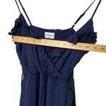 Aritzia Sunday’s Best Countess Wrap Dress Mini Ink Navy Ruffle V Neck Size 2XS Photo 10