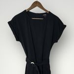 A.P.C. Black Belted Jumpsuit Size 36 or 4 Short Sleeve Minimalist Parisian Photo 2