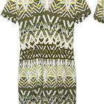 Etro Sheath Dress Short Sleeve Abstract Print Green Size 10 Photo 0