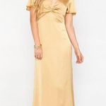 Show Me Your Mumu Rome Twist Gown True Gold Luxe Satin XS NWT Photo 2