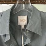 NWT TWP Devon Hunter Green Pinstripe Shirt Dress Collar Polo Size XS Photo 6