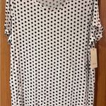 Sejour by Nordstrom White & Black Polka Dot Print Nina Sleep Shirt Plus Size 1X Photo 0