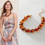 Free People  Wasted Youth Choker Necklace in Amber NWT Bohemian Retro Chunky Photo 8