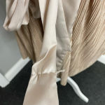 Victoria's Secret  Gold Pinch Pleated Robe Womens Size XS Oversized Short Photo 1