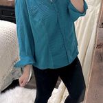 Zac and Rachel  Teal Women's Top size 1X Photo 0