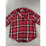 Victoria's Secret Victoria’s Secret‎ Pajama Shirt Women Medium Plaid Long Sleeve Button Up Lounge Photo 1