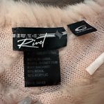 Black Rivet  light pink rabbit fur poncho Photo 5