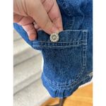 Vintage Denim Daisy Button Sleeveless Vest Blue Size 12 Photo 3