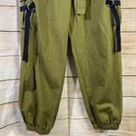 Forever 21 cargo belted green pulled on joggers loose fit women Size Large Photo 4