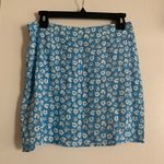 Blue Life Mini floral luna print side slit skirt Photo 4