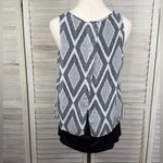Iz Byer  Flowy Layered Y2K Tank Top Black & White Diamond Pattern-XL Photo 1