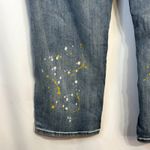 Cato  Size 14‎ Capri Jeans Cropped Blue Distressed Paint Splatter Mid Rise 1143 Photo 9