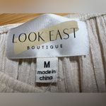 Look East Boutique Womens Romantic Coquette Peasant lined Cream Maxi Dress|Sz:M Size M Photo 9