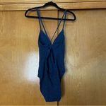 Southern Tide Summerset Mesh Crochet One Piece Swimsuit in Yacht Blue Size XS Photo 3