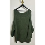 Free People  Boat Neck Tunic Sweater in Chive Combo Size X-Large Photo 7