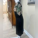 Scala Vintage 100% Silk Fully Beaded Floral Midi Dress Formal Cocktail Large Photo 7