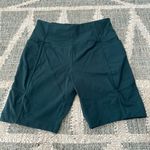 Mondetta NWOT Dark green  High Waist Biker Gym Shorts 8” Ribbed Pockets Green Photo 1