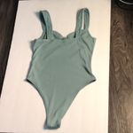 SheIn  Green Ribbed Tank Bodysuit XS Basics Classic Bodycon Casual Classic Pastel Photo 1