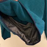 L.L. Bean Women’s Fleece Pullover Teal Quarter Snap Cozy Jacket Photo 4