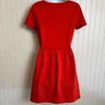 Madewell  Screen Play Ponte Dress Cap Sleeve, Red Orange size 4 O13 Photo 2