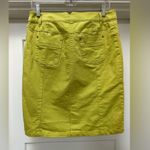 Chartreuse jean midi skirt size 8 Tribal Brand Photo 2