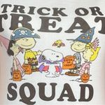 Retro 70s Peanuts Halloween Trick or Treat Long Sleeve Raglan Baseball Tee XS Orange Photo 1