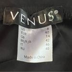 Venus  Y2K Black Silver Metallic Floral Halter Top with Train Backless Size 8 Photo 7
