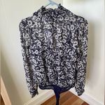 Socialite  Navy Floral Sheer Long Sleeve Bodysuit Photo 7