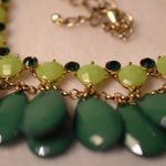 Source Unknown Wearin Of The Green 1980's Tear Drop Beads Emarld Green Crystals Necklace Photo 1