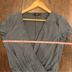 Lulus Dusty Teal Wrap Bodysuit Size Small Photo 4