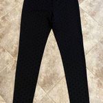 Kensie women’s high rise velvet polka dot pull on leggings black medium Photo 0