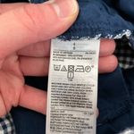 Gap High Rise Gingham Signature Skinny Ankle Pants Navy Blue White Cropped Crop Photo 11