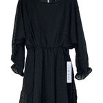 Urban Outfitters  Lumière Swiss Dot Dolman Long Sleeve Mini Dress Black Size M Photo 0