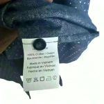 tylho denim polka‎ dot cotton Long sleeve shirt dark blue size S Photo 7