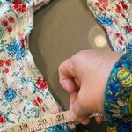 Lucky Brand The Vermont Country Store Gauze  Floral Print Long Sleeve Popover Shirt White L Photo 6