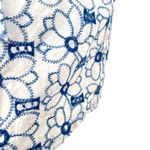 Miami Eyelet Blue White Floral Lace Tie-Strap Romper Size Medium Photo 8