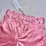 Love Shack Fancy NWT Cedric Cargo Silk Pant in Sweet Pink size 0 Photo 3