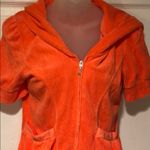 Juicy Couture  Puff Sleeve Hoodie Orange Terry M Photo 1