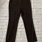 Michael Kors women 14 pin stripe dress pants brown  Button hook and zipper closure Photo 6