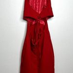 Lulus  Red Uniquely Chic Bodycon Halter Tie Up Dress Photo 4